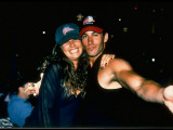 MTV Personalities Daisy Fuentes and Dan Cortese Cuddling at Honolulu Planet Hollywood Opening Premium Photographic Print