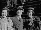 Opera Singers Giovanni Martinelli and Jean Dickenson with Dorothy Lamour in Front of RCA Building