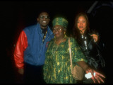 Wesley Snipes Standing with Grandmother Ruth Carter and Dancer Yuko Sumida at Planet Hollywood Premium Photographic Print