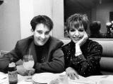 Country/Western Singer KD Lang with Actress Liza Minnelli at a Party to Celebrate Lang's Concert