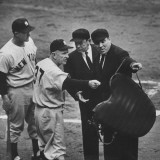 NY Yankee Manager Casey Stengel Arguing with Umpire in World Series at Ebbetts Field