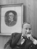 Mayor Charles P. Farnsley Sitting in His Office in Front of a Portrait of General Robert E. Lee
