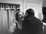 Actress Ina Claire Embracing Cecil Beaton at the Opening of "Once Is Enough"