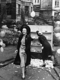 Actress Anna Lee Retrieving the Balls at the Smash Stand at Lord Hewait