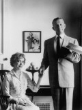 Comedian George Burns with Wife, Comedian Gracie Allen, in a Still for their TV Series