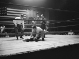 1952 Golden Gloves Boxing Tournament Bout Winner with Arm Being Raised in Triumph