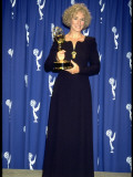Actress Glenn Close Holding Award at 47th Annual Emmy Awards