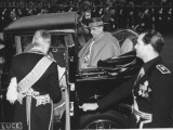 Cardinal Eugenio Pacelli, Future Pope Pius XII, Sitting in Back of Open in Parade Premium Photographic Print