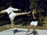 Buy King Constantine of Greece Practicing Karate with Prince Juan Carlos of Spain at AllPosters.com