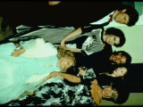 Elizabeth Taylor Holding Hand of Wheelchair-Bound Mother Sarah and Other Family
