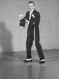 Dancer Fred Astaire with Cane as He Sings 