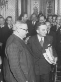 Ernest Bevin and Georges Bidault Attending the Sixteen Nation Marshall Plan Conference
