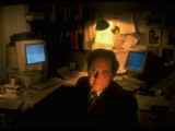 Time Sr. Ed. for Technology Philip Elmer-Dewitt in His Time Magazine Office