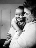 Proud Irish-American Grandmother Molly McElroy Holding One of 32 Grandchildren