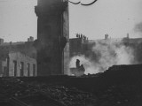 People Investigating the Ruins of the Great Fire from State St. Looking Toward Atlantic