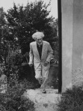 Buy Poet Ezra Pound, 95, Walking Up Outside Stairs at the Side of His Apt. Building at AllPosters.com