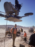 Actor John Wayne During Filming of Western Movie "The Undefeated"