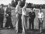 Aviator Charles Brousse, Robert D. Murphy and Senor Propper Playing a Golf Game