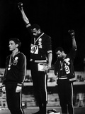 African-American Track Stars Tommie Smith and John Carlos after Winning Olympic Medals