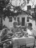 Leroy Loeffler, Who Earns $3000 a Year, Enjoying Lunch Outdoors with His Family