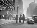 Buy Four of the Vanishing Police Horses Make their Way Past the Theater at AllPosters.com