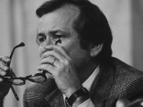 Senator Howard Baker Questioning Unseen Witness at Watergate Hearings
