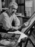 James Montgomery Flagg Sketching a Model