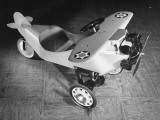A Baby Doll Airplane Being Sold at F.A.O. Schwarz