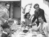 Alexander Korda Serving Tea to His Wife