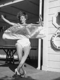 Actress Sunnie O'Day Dancing for Photographer