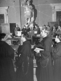 Priests Lining Up to Vote