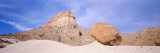 Boulder Sits on Volcanic Ash in Front of Castolon Peak or Cerro Castellan