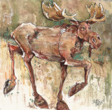 Moosing Along Art Print