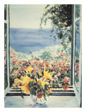 Buy Yellow Flowers In Window at AllPosters.com