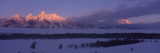 Wide View of Mount Moran and Teton Range under a Cloud
