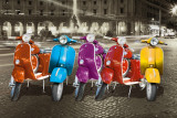 Vespas - Rome Poster