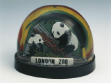 Figurines of London Zoo Pandas in a Snow Globe