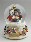 Buy Close-Up of Figurines of a Snowman Family in a Snow Globe at AllPosters.com