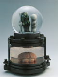 Close-Up of a Figurine of Frankenstein in a Snow Globe