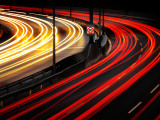 Autobahn Curve Light Trails