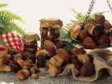 Close-Up of Preserved Mushrooms