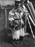 Clown Holding Candy Cane, Outdoors