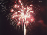 A View of a Brilliant Sparkling Fourth of July Fireworks Display Against the Nighttime Sky