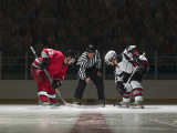 Ice Hockey Players Facing Off