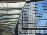 China, Hong Kong, Modern High Rise and Skywalk