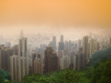 China, Hong Kong, View of Downtown High Rises from Victoria Peak