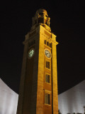 China, Hong Kong, Night View of Clock Tower