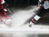 Ice Hockey Players Facing Off