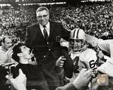 Vince Lombardi Being carried off the field after the Packers beat the Raiders in SuperBowl II