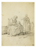 Buy Album Dummy: Woman Sitting Giving Porridge to a Child at AllPosters.com